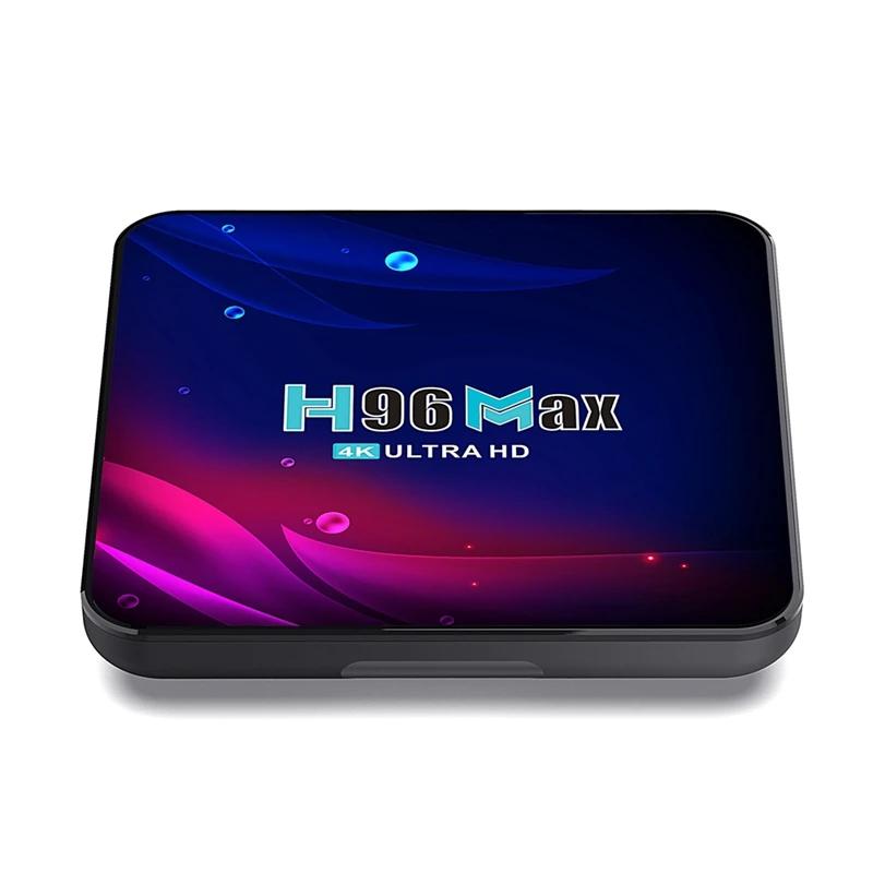 H96 Max ȵ̵ 11 Ʈ TV ڽ, 4K HD Ʈ 5G   ù ̵ ÷̾, HDR USB3.0 TV ڽ, EU ÷ ׼